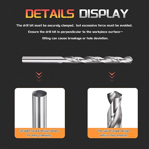 Drill Bit, 5.5mm Cutting Diameter, 4241 HSS 118° Cutting Angle Uncoated Bright Versatile Jobber Bits - (Applications: for Drilling Plastic Wood Soft Metal), 2-Pieces