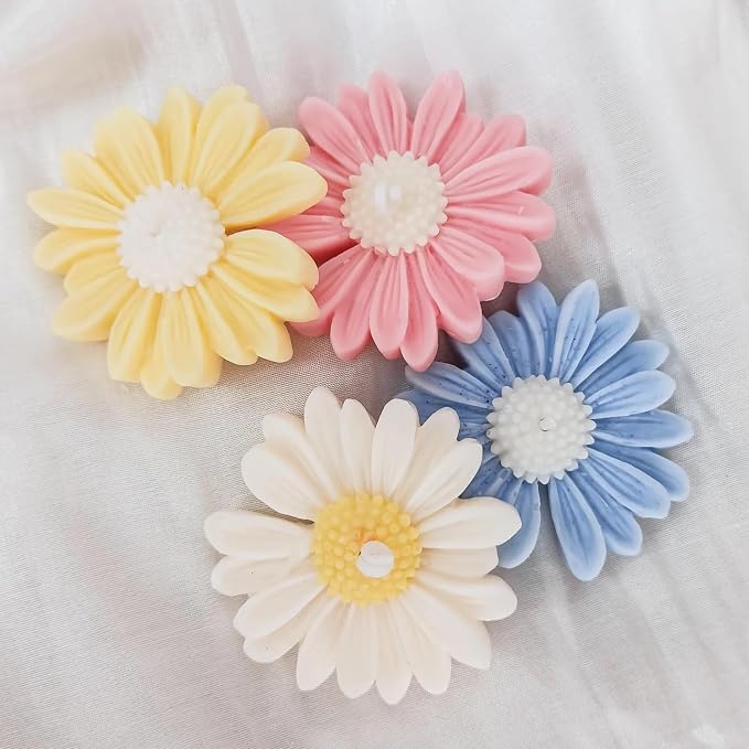4 PCS Daisy Flower Silicone Mold Set, Small Flower Candle Molds - Image 8