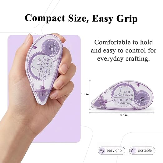 MARCADORUS Glue Tape Roller, 6 Pack Double Sided Tape Roller - Image 4
