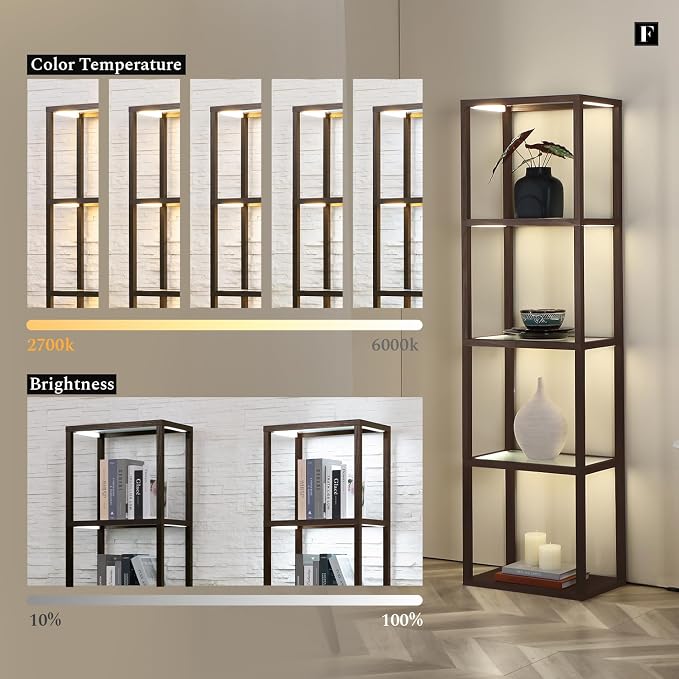 FENLO LED Display Shelf with Lights – Curio Cabinet - Image 5