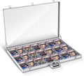 Trade Show Display Case Table Top Portable Aluminum Sports Card Display Case by Memorywuu