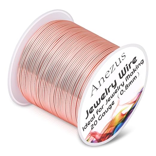 anezus 20 Gauge Jewelry Wire, 28 Yards Craft Wire Tarnish Resistant Copper by anezus