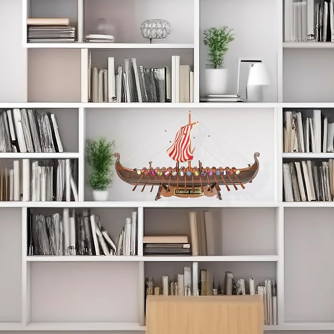 SAILINGSTORY Wooden Viking Ship Model Drakkar Oseberg Longship Model | - Image 5