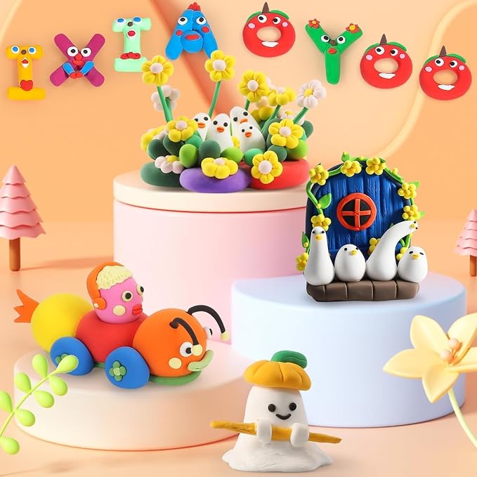 Ixiaoyoo Air Dry Clay, 64 Colors Foam Modeling Clay - Image 9