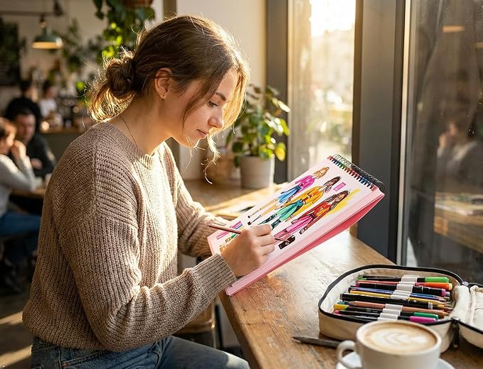 Soucolor Cute Sketch Book 9" x 12" Drawing Paper, 68lb Acid-free paper - Image 2