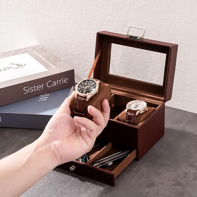 ProCase Watch Box, 3 Slot Watches Display Case - Image 6