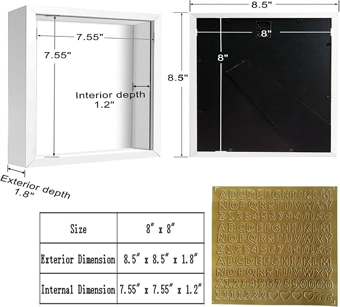 8x8 Shadow Box Frame Display Case - Image 2