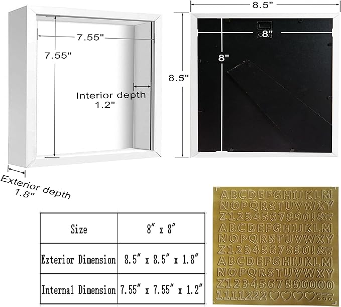 8x8 Shadow Box Frame Display Case - Image 2