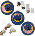 Louise Maelys 3 Sets Cat Moon Embroidery Kits by LouiseMaelys