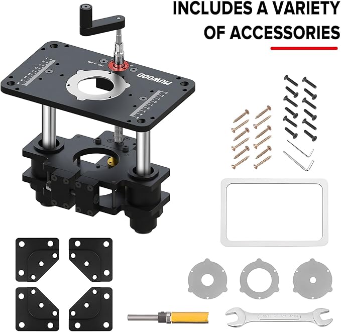 Router Lift, Precision Router Table Lift System, Durable Router Table Insert Plate, Router Lifts for Woodworking for 69mm Diameter Motors