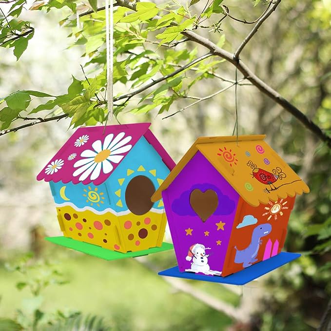 hapray 4 Pack Bird House Crafts - Image 7