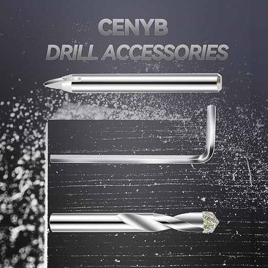 2-1/8inch | 54mm Diamond Hole Saw with Center Drill bit and Diamond-Coated Center Drill bit for Ceramic Glass Marble Fiberglass Granite and Porcelain Tiles by CENYB