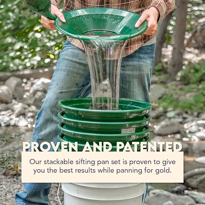 SE 13.25 Inch Wide Stackable Classifier Gold Prospecting Pan - Image 6