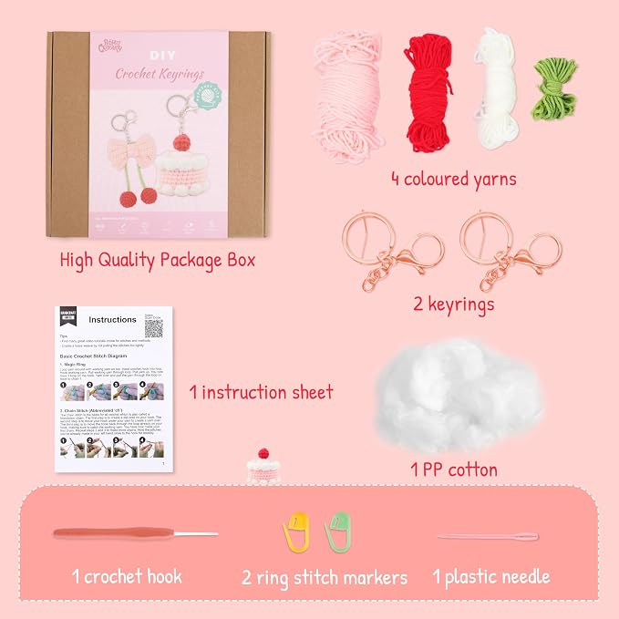 HOUSE CREATIVITY Crochet Keychain Kit - Image 4