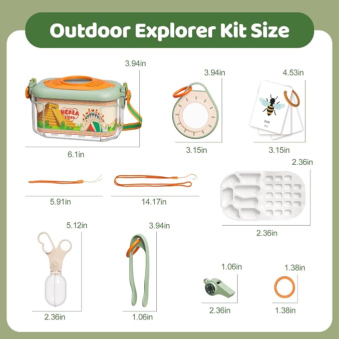 Bug Catcher for Kids Explorer Bug Catching Kit, Magnifying Glass, Whistle & - Image 7
