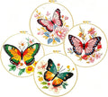 Zhenqing 4 Butterflies Cross Stitch Kit by ZhenqingHomeFlagship