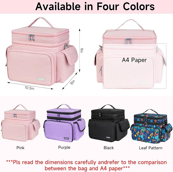 LEFOR·Z Sewing Supplies Organizer, Double-Layer Sewing Accessories Storage Bag - Image 2