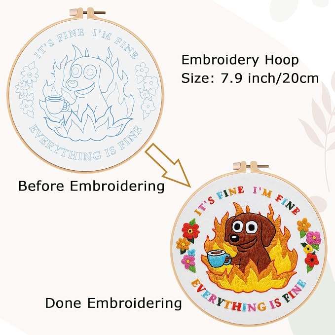 Nuberlic Cute Dog Embroidery Kits - Image 7