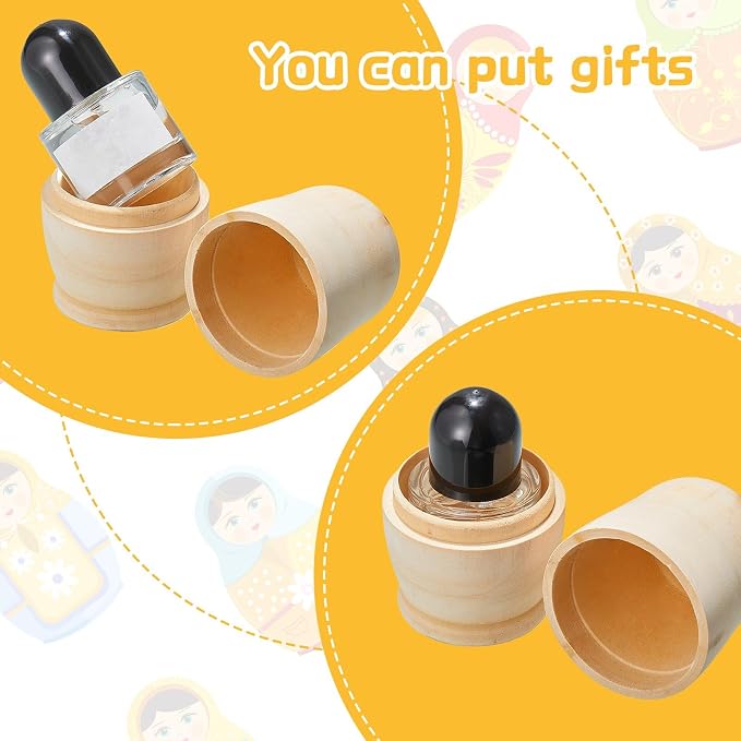 Chalyna 2 Sets Blank Russian Nesting Dolls Unfinished DIY Kit - Image 5
