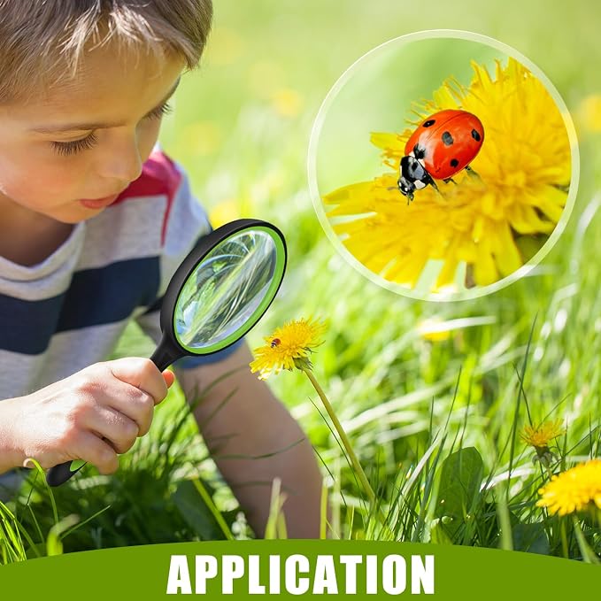 3 Pack Magnifying Glass, 75mm Magnifying Glass - Image 5