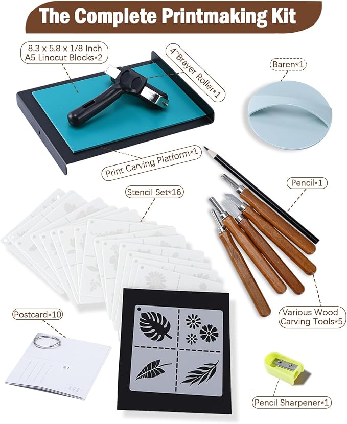 UCEC Linocut Kit for Printmaking - Image 3