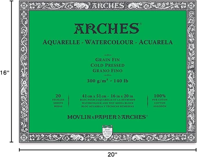 Arches Watercolor Paper Block, Cold Press, 140 Pound - Image 8