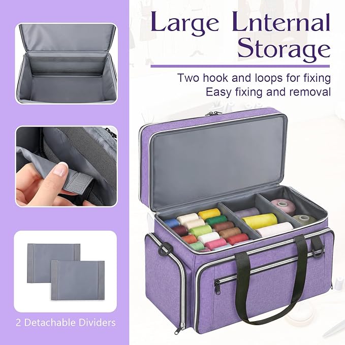 Anitor Large Size Sewing Supplies Organizer, Double Layer Sewing Storage - Image 4