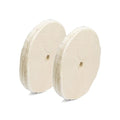 ENKAY - 8" Loose Cotton Buffing Wheels (2 Pack) for Polishing Metal and More, for Use with Polishing Compounds, Buffing Machines & Bench Grinders (40 Ply Each)