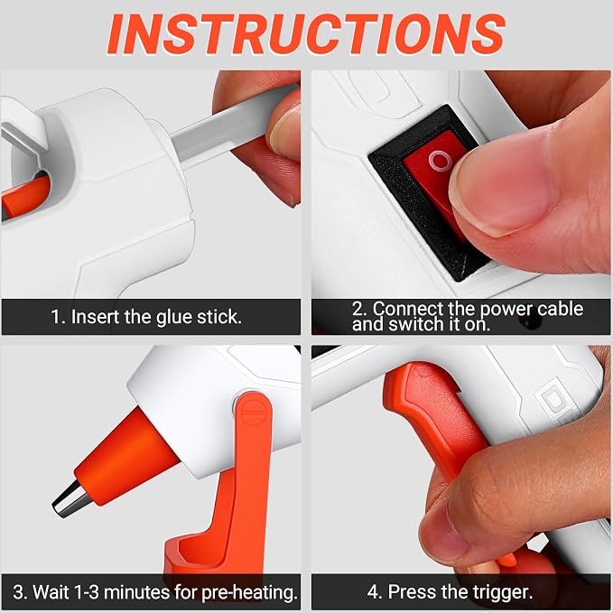 Mini Hot Glue Gun Kit：DEKOPRO 20Watt High Temp Glue Guns Tool - Image 5