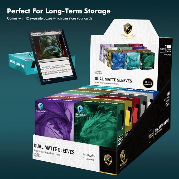 Glacier Blue Dual Matte Card Sleeves, Katomula Card Sleeves - Image 7
