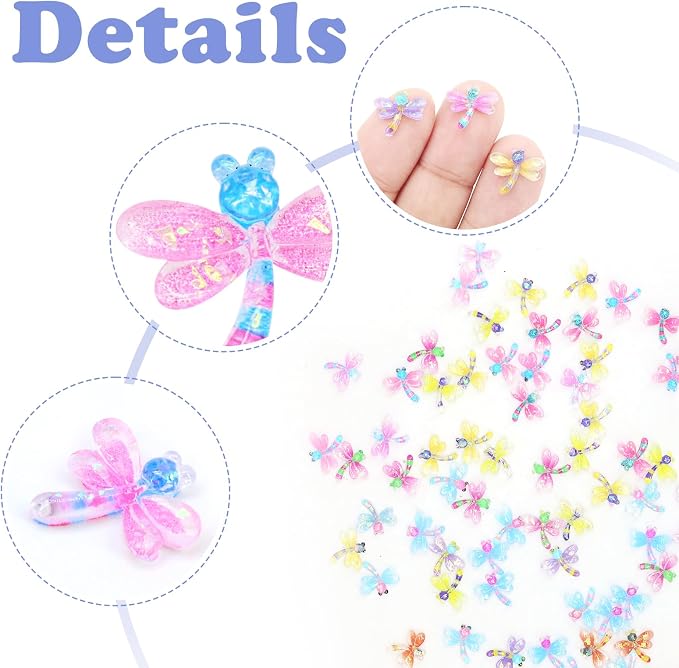 90Pcs Mini Resin Dragonflies Figurine, Tiny Dragonfly Garden Decor - Image 4