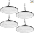 loyal LED High Bay Shop Lights: UFO Dimmable Commercial Lighting 6000K - for Warehouse Garage Workshop Gym NO Plug (500W, 4 Piece)