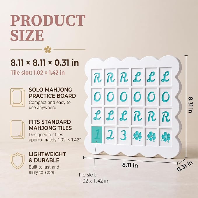 Solo Mahjong Board Practice, Single Player Mahjong Practice Board | Solo - Image 3