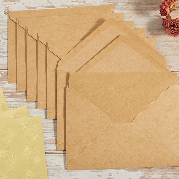 50 Pack Kraft Paper A7 Envelopes - Image 7