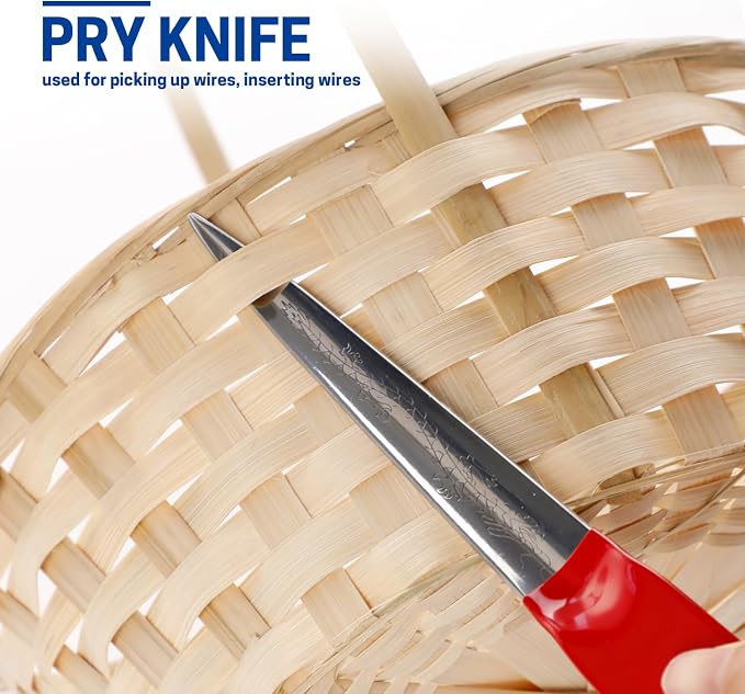 WISEPRO 12 PCS Basket Weaving Tool Kit, Basket Making Kit Pine Needle Basket - Image 4