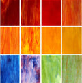 LITMIND 12 Sheets Variety Stained Glass Sheets Pack, 4 x 6 inch Mosaic Glass by LITMIND