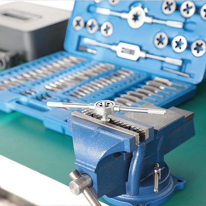 110 PCS Metric Tap and Die Set, Metric Screw Threads M2-M18 for Cutting External and Internal Threading, Come with Storage Case and Complete Accessories