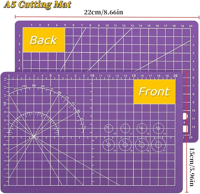 A5 Self-Healing Cutting Mat, Small Cutting Mat, Professional Double Sided - Image 2