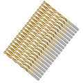Drill Bit, 9/32" Cutting Diameter, 4341 HSS TiN Coated 135° Cutting Angle Jobber Bits - (Applications: for Drilling Soft Metal Plastic Wood), 20-Pieces