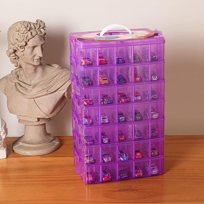 Sooyee 7 Layers Stackable Storage Container, 70 Adjustable Compartments - Image 2