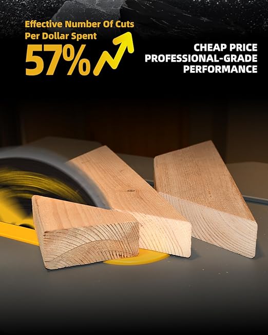 ANGELSWORD 6-1/2 Inch Circular Saw Blade, 24T for Framing&40T for Ripping, Cross Wood Cutting, 2 Pack