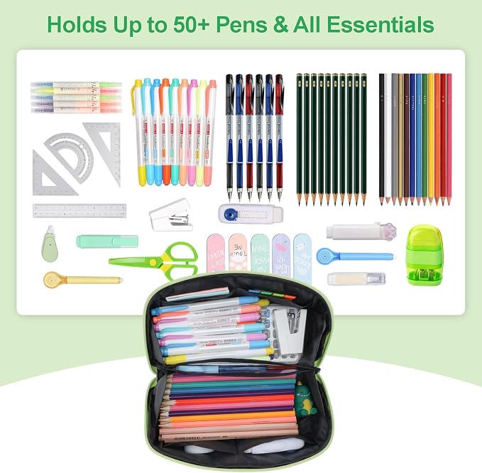 Large Pencil Case for Boys, Durable Kids Pencil Pouch for School, Wide Opening - Image 4