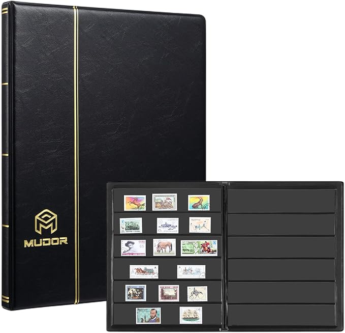 MUDOR 6 Rows Stamp Collection Book, Stamp Albums by MUDOR