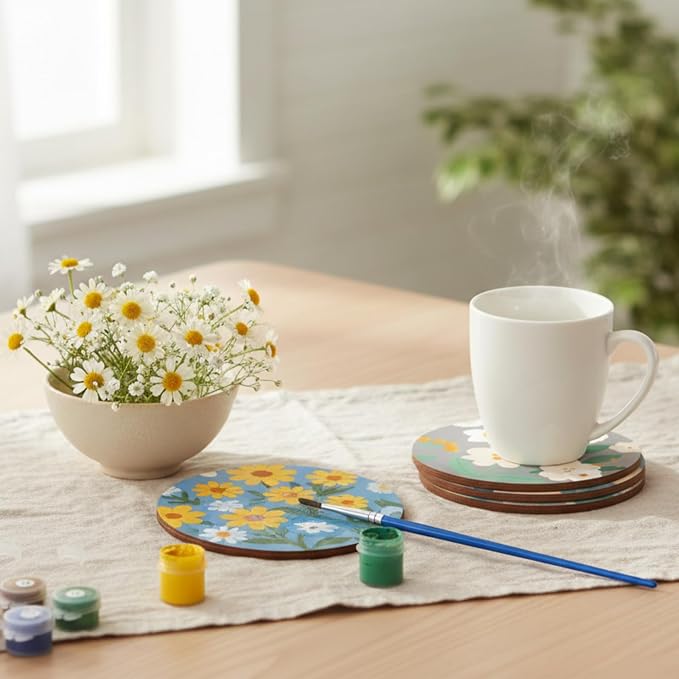 Reallnaive 8 Pcs Flower Paint by Numbers Kit - Image 2