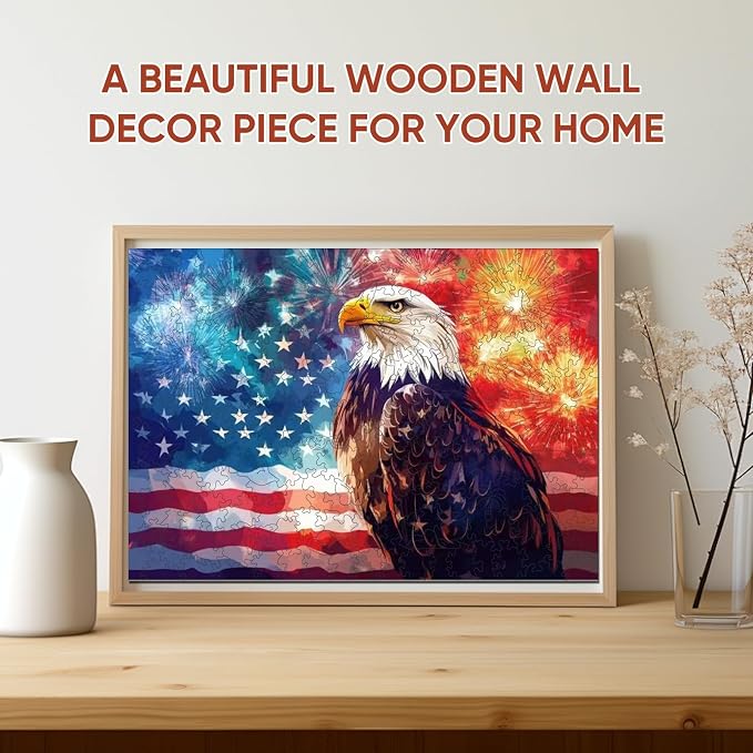 Reouinty Wooden Puzzle for Adults 500 Pieces, Eagle Wood Jigsaw Puzzles - Image 6