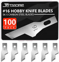 Jetmore 100 Pack Hobby Blades Craft Knife Blade Refill #16 Hobby Knife by Jetmore