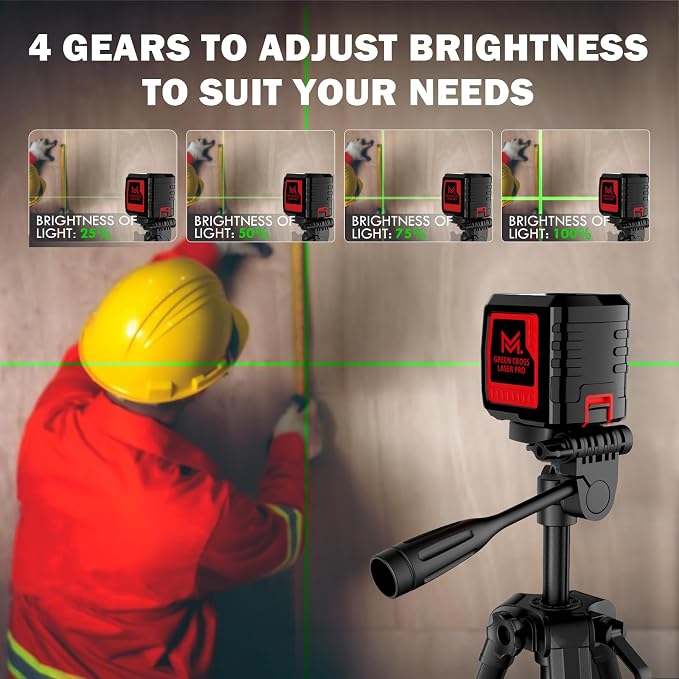 Motovera Self Leveling Laser Level 100ft, 4 Brightness Modes & Pulse Function - Image 2