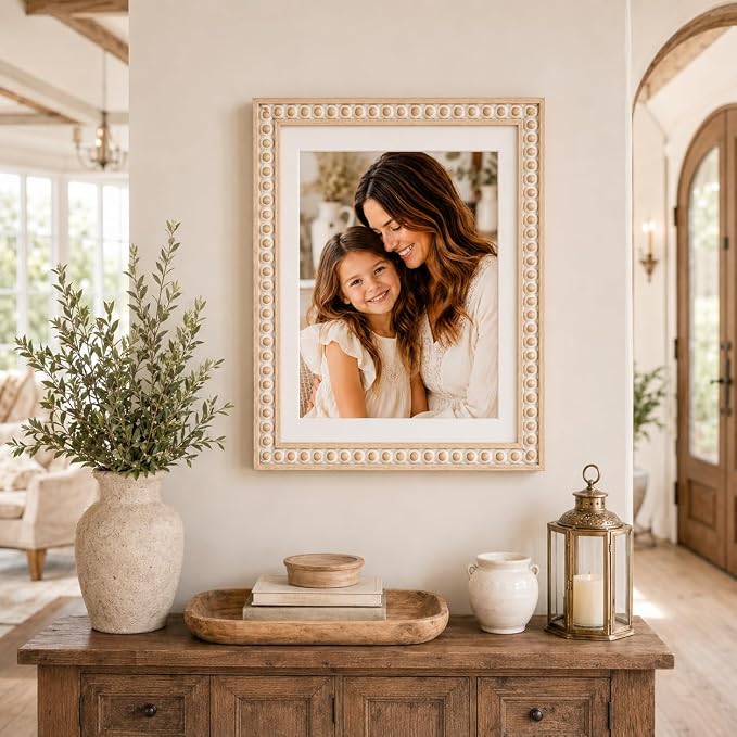 Solid Wood 11x14 Picture Frame Beaded Frame - Image 2