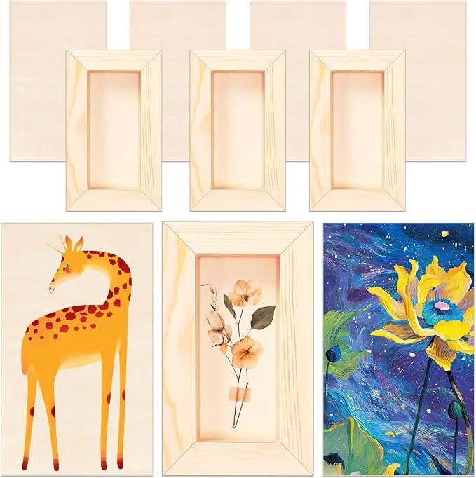 FSWCCK 10 Pack 3 x 5 inch Wood Panel Boards, Unfinished Wood Canvas Panels by FSWCCK