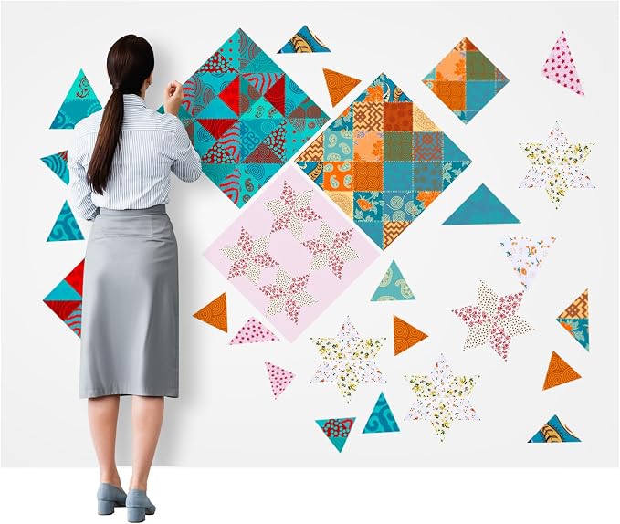 Buryeah 1 Pcs Quilt Design Wall Fabrics 108 in x 60 in by Buryeah
